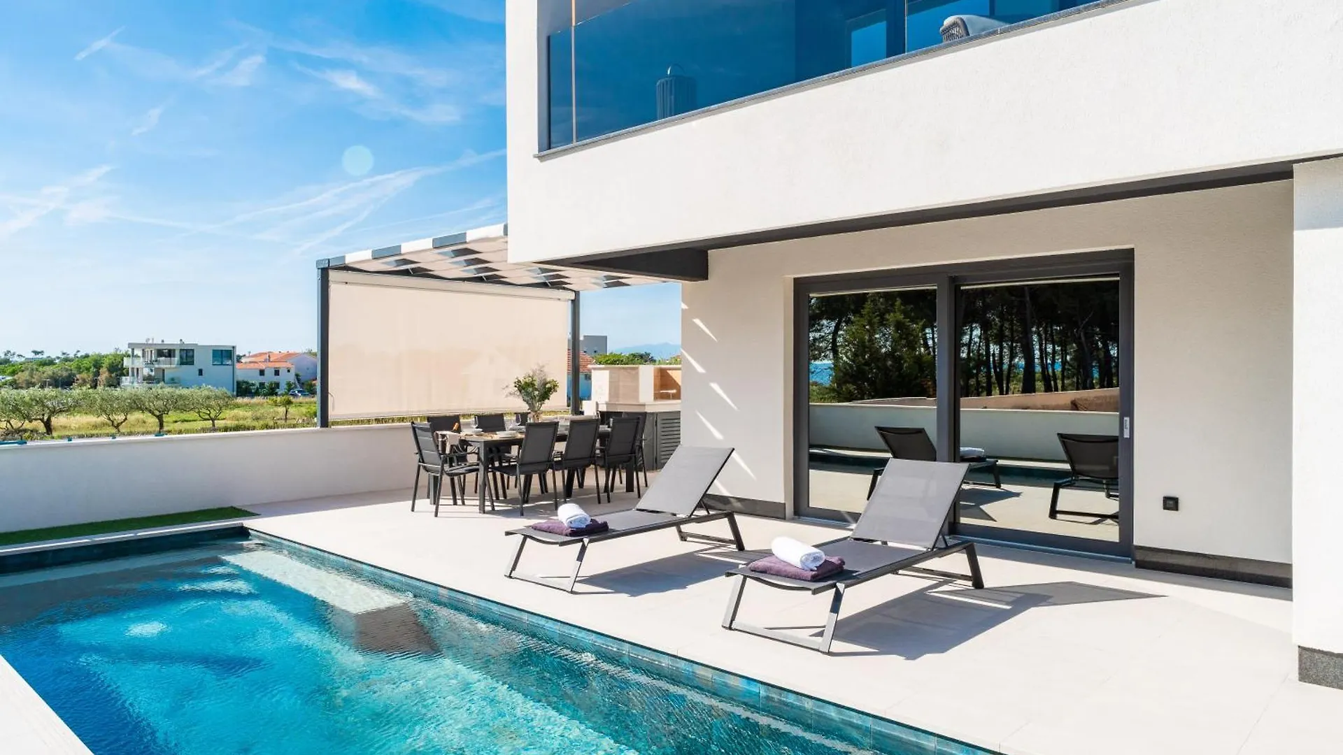 New! Luxury Villa Golden Hour Near The Beach With Heated Pool And Sauna - Ta Leut Agency Privlaka  Privlaka (Zadar)