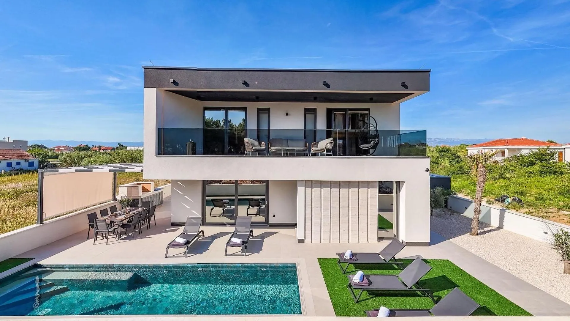 New! Luxury Villa Golden Hour Near The Beach With Heated Pool And Sauna - Ta Leut Agency Privlaka  Privlaka (Zadar)