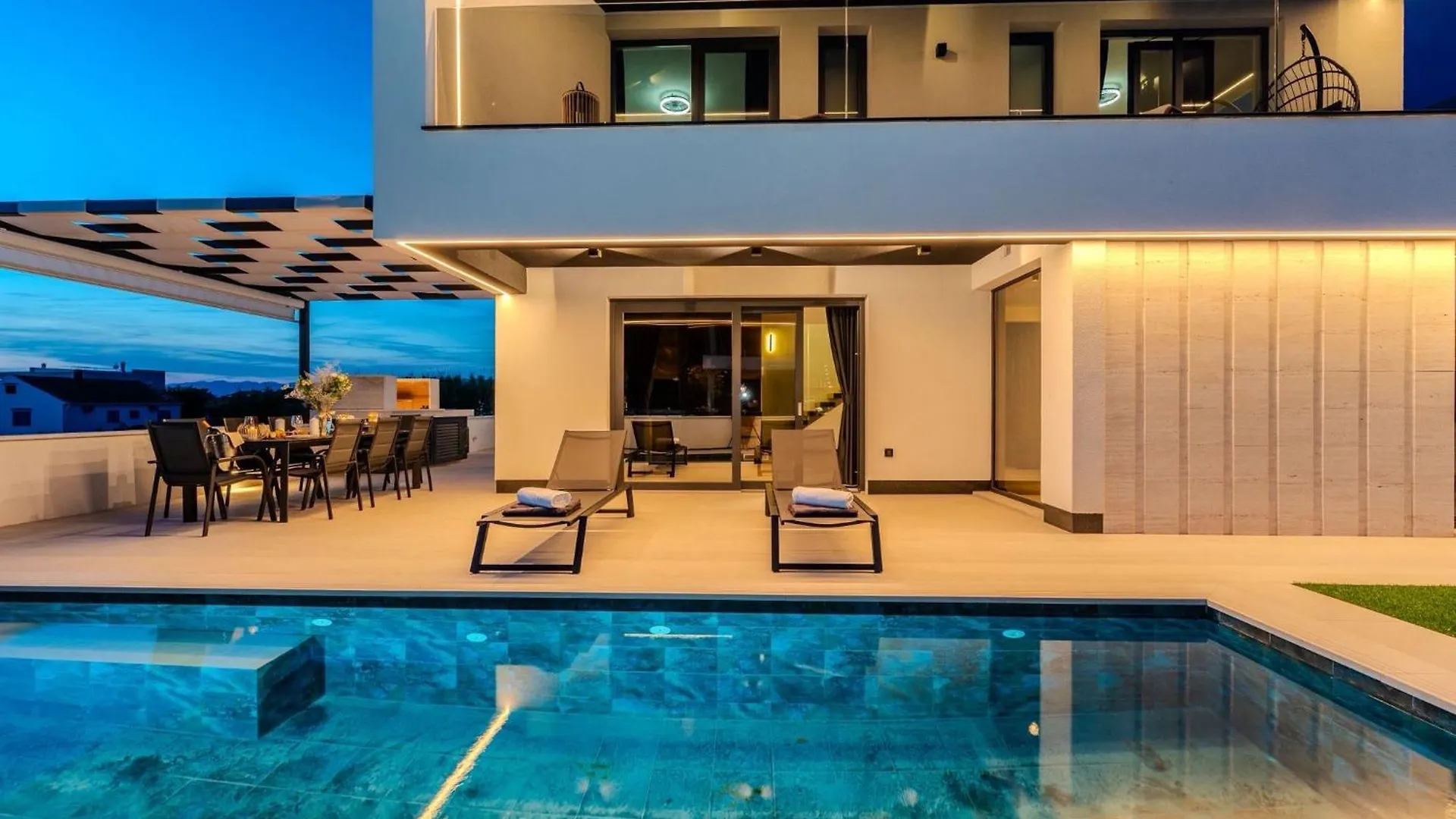 New! Luxury Villa Golden Hour Near The Beach With Heated Pool And Sauna - Ta Leut Agency Privlaka   Privlaka (Zadar)